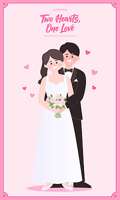 부부 커플 기념일 행복 꽃다발 신랑 결혼 일러스트 포옹 결혼식 스튜디오 사랑 이벤트 파티 로맨틱 하트 추억 설렘 순간 국내일러스트 AI파일 모양 꽃 감정 컨셉 관계 안기 파일형식 벡터