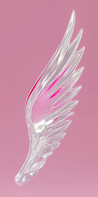 JPG 편집이미지 디자인 예술 분홍색 조각 백그라운드 날개 유리 조명 장식 투명 고급 감성 이미지편집 AI컴퓨터그래픽 AI콘텐츠 컬러 컨셉 재질 파일형식