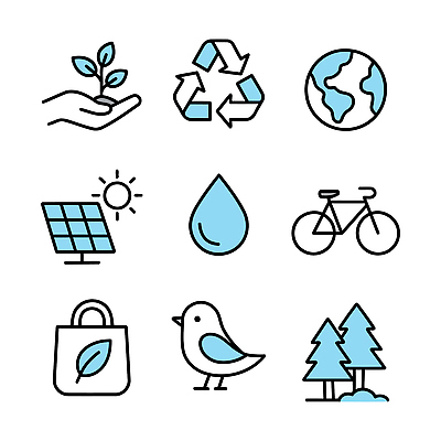 식물 아이콘 지구 가방 모션 조류 물 태양 환경 자전거 재활용 봉사 보호 숲 친환경 기부 2D아이콘 AI파일 자연요소 동물 잡화 컨셉 바이크 도움 파일형식 벡터