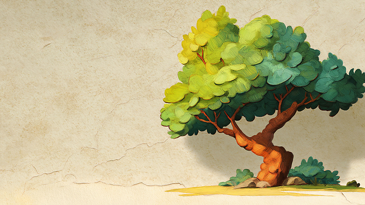 JPG 모양 나무 예술 선 벽 컬러 잎 일러스트 자연 생명 풍경 목재 햇빛 환경 공간 성장 역사 편안함 조화 뷰티풀 국내일러스트 AI일러스트 AI콘텐츠 식물 재료 태양 감각 생태계 파일형식