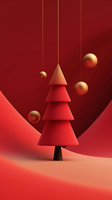 계절 기념일 감정 컬러 컨셉 크리스마스 이벤트 디지털합성 파일형식 크리스마스트리 장식 빨간색 금색 디자인 백그라운드 축제 겨울 분위기 예술 3D 기쁨 따뜻함 국내일러스트 일러스트 JPG