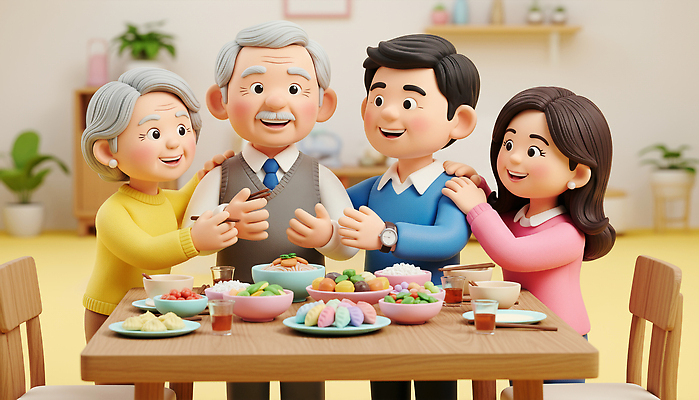 JPG 편집이미지 행복 음식 가족 함께함 따뜻함 건강 사랑 웃음 부모 식사 모임 자녀 시간 분위기 소중 순간 편집3D AI컴퓨터그래픽 AI콘텐츠 감정 컨셉 관계 표정 3D 파일형식