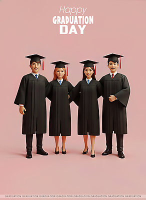 JPG 편집이미지 여자 남자 학사모 학교 미래 졸업식 기념 함께함 웃음 이벤트 청춘 축제 기쁨 모임 축하 졸업가운 결과 기회 일과 기념사진 편집3D AI컴퓨터그래픽 AI콘텐츠 모자_잡화 교육 감정 컨셉 졸업 표정 사람 3D 가운 파일형식