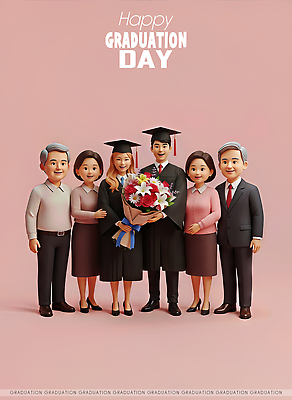 JPG 편집이미지 여자 교육 기념일 남자 행복 꽃다발 졸업 가정 가족 성공 졸업생 사랑 성인 친구 축제 기쁨 모임 축하 추억 순간 편집3D AI컴퓨터그래픽 AI콘텐츠 꽃 감정 컨셉 관계 사람 이벤트 3D 파일형식