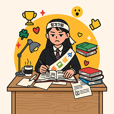 교육 음료 컬러 가구 컨셉 장신구 문구용품 시험 파일형식 벡터 학습 학생 백그라운드 노란색 책 열중 참고서 머리띠 합격 기도 책상 커피 사무용품 집중 노력 마음 성공 목표 환경 일러스트 국내일러스트 AI파일 수능 응원