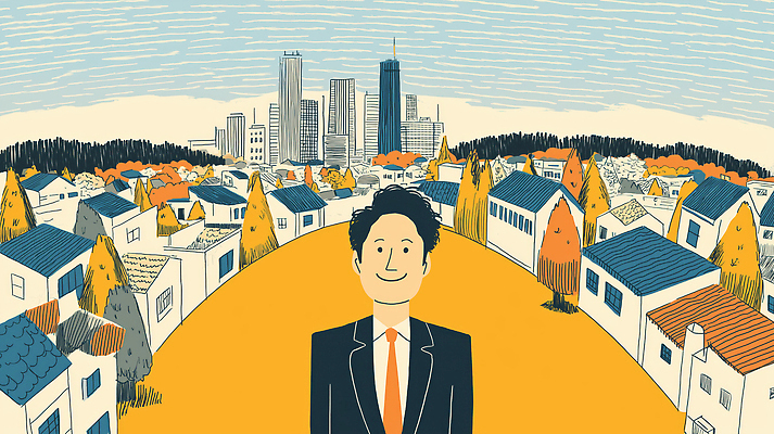 JPG 나무 남자 컬러 일러스트 비즈니스 모션 자연 하늘 생명 사람 풍경 건물 일상 고층빌딩 도시 도심 즐거움 주택가 조화 스타일 전경 국내일러스트 AI일러스트 AI콘텐츠 식물 건축물 감정 빌딩 라이프 생태계 파일형식 탑뷰