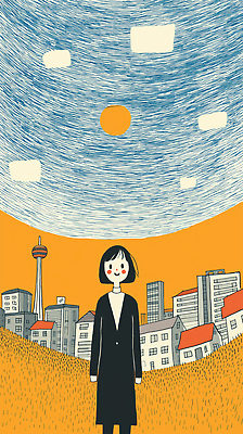 JPG 디자인 여자 컬러 백그라운드 일러스트 비즈니스 하늘 직장 미소 사람 풍경 건물 일상 탑 고층빌딩 도시 그리기 그림 창의성 국내일러스트 AI일러스트 AI콘텐츠 건축물 회사 모션 표정 빌딩 라이프 파일형식