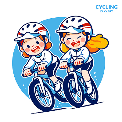 캐릭터 행복 어린이 컬러 일러스트 모션 아웃도어 웃음 친구 운동 귀여움 자전거 도전 헬멧 즐거움 노란머리 라이딩 자전거도로 국내일러스트 AI파일 헤어스타일 감정 컨셉 관계 표정 건강 사람 바이크 보호장비 전용도로 파일형식 벡터
