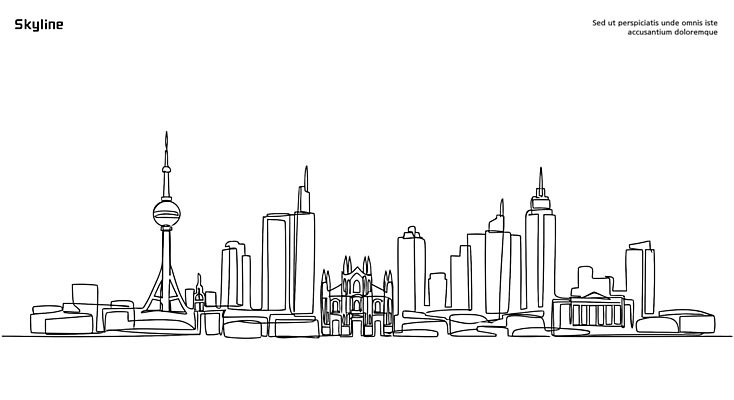 디자인 건축 문화 예술 일러스트 풍경 건물 도시 미술관 스케치 작품 스카이라인 창의성 창작 국내일러스트 AI파일 건축물 미술 파일형식 벡터