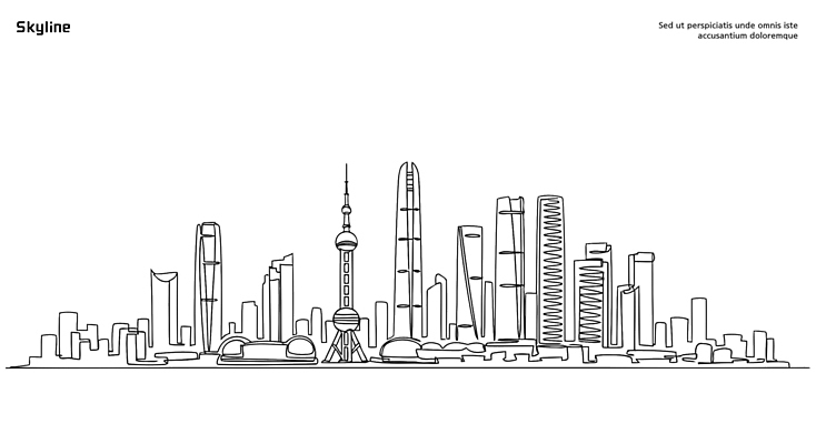 주간 디자인 현대건축 아시아 일러스트 건물 관광지 도시풍경 도시 발전 구조물 상하이 라인아트 윤곽 대도시 조화 스카이라인 국내일러스트 AI파일 자연요소 건축물 건축 나라 선 여행 컨셉 풍경 중국 파일형식 벡터