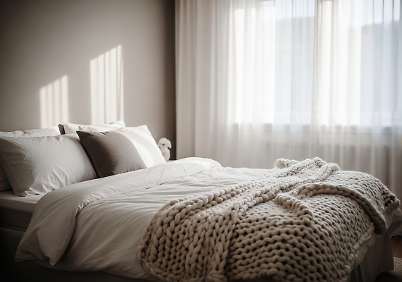 JPG 편집이미지 디자인 창문 가정 베개 조명 주택 인테리어 햇빛 공간 침실 이불 침대 편안함 담요 부드러움 편집실사 AI포토 AI콘텐츠 가구 침구 건물 태양 감각 CG 파일형식