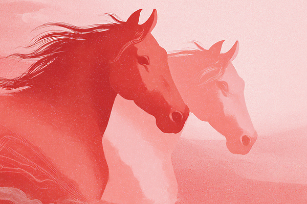 JPG 동물 예술 일러스트 자연 따뜻함 사람 풍경 평화 일몰 우정 말_게임 스케치 그림 말띠 부드러움 조화 초상화 마굿간 뷰티풀 색감 2026년 국내일러스트 병오년 붉은말 AI일러스트 AI콘텐츠 컨셉 미술 친구 노을 십이지신 말_동물 감각 연도 생태계 외양간 파일형식