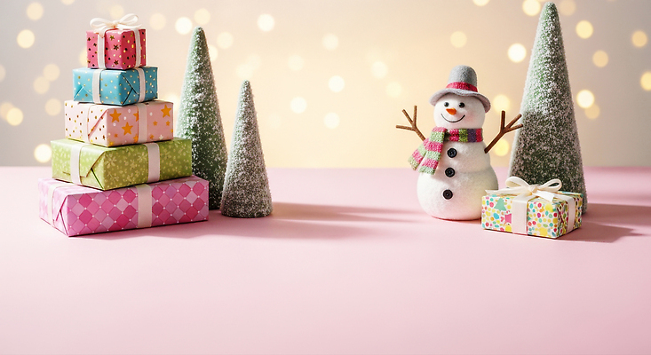 JPG 편집이미지 백그라운드 크리스마스 겨울 가족 눈사람 탁자 선물 장식 빛 축제 기쁨 분위기 화사함 편집실사 AI컴퓨터그래픽 AI콘텐츠 계절 기념일 감정 가구 컨셉 관계 CG 파일형식