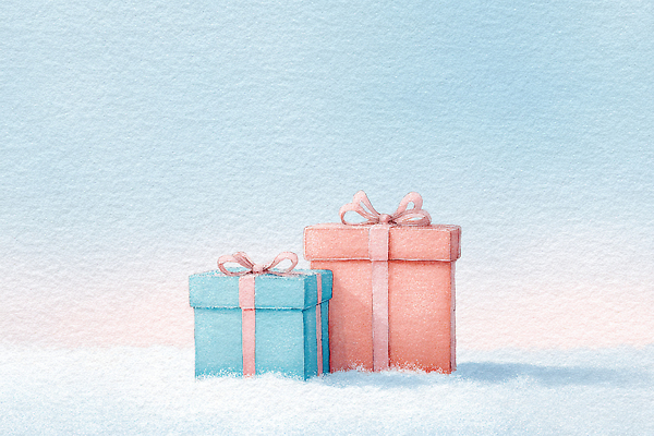 JPG 디자인 리본 예술 분홍색 백그라운드 크리스마스 겨울 일러스트 포장 따뜻함 선물 장식 파란색 상자 축제 분위기 편안함 준비 색감 특별함 국내일러스트 AI일러스트 AI콘텐츠 계절 기념일 컬러 컨셉 감각 파일형식