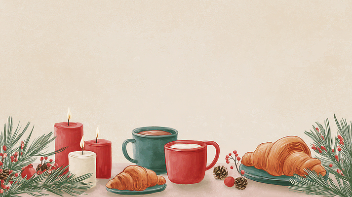 JPG 식물 커피 크리스마스 겨울 일러스트 초 자연 탁자 아침 디저트 따뜻함 장식 빨간색 초록색 인테리어 크리스마스트리 루돌프 분위기 크루아상 오브젝트 연말 국내일러스트 AI일러스트 AI콘텐츠 주간 디자인 계절 기념일 음료 음식 빵 컬러 가구 컨셉 사슴 생태계 파일형식