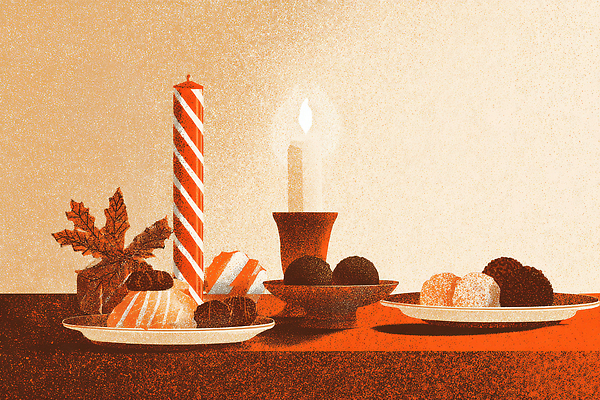 JPG 조각 크리스마스 일러스트 촛불 가족 식탁 디저트 조명 따뜻함 선물 친구 과자 케이크 축제 다양 모임 분위기 달콤 향기 연말 웰컴 국내일러스트 AI일러스트 AI콘텐츠 기념일 음식 다수 컨셉 초 관계 탁자 맛 냄새 파일형식