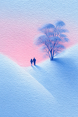 JPG 나무 손 커플 겨울 일러스트 자연 하늘 건강 사랑 풍경 평화 걷기 산책 쌍 분위기 추억 언덕 조용 뷰티풀 국내일러스트 AI일러스트 AI콘텐츠 식물 계절 감정 컨셉 관계 모션 휴식 신체부위 생태계 파일형식
