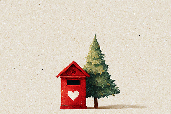 JPG 나무 디자인 감정 크리스마스 겨울 일러스트 자연 따뜻함 사랑 장식 희망 하트 메시지 편지 우편물 오브젝트 소통 아기자기 국내일러스트 AI일러스트 AI콘텐츠 모양 식물 계절 기념일 컨셉 생태계 파일형식