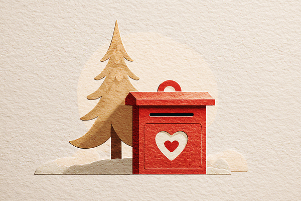 JPG 디자인 계절 기념일 상징 크리스마스 겨울 일러스트 따뜻함 사랑 장식 크리스마스트리 축제 우체통 메시지 편지 심볼 소원 연휴 연말 국내일러스트 AI일러스트 AI콘텐츠 감정 이벤트 공휴일 파일형식