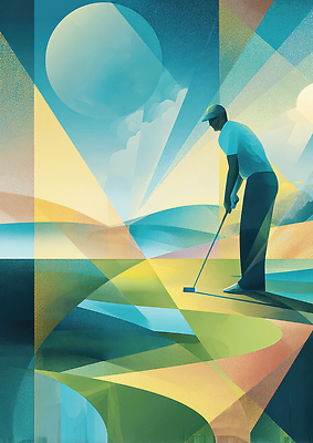 JPG 나무 여유 예술 스포츠 컬러 골프 일러스트 자연 하늘 추상 풍경 운동 평화 일출 일몰 골퍼 집중 언덕 선율 창의성 지오메트릭 국내일러스트 AI일러스트 AI콘텐츠 식물 감정 컨셉 무늬 운동선수 건강 구기 노을 생태계 파일형식