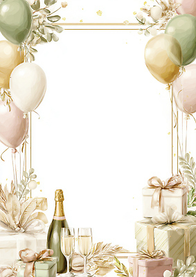 JPG 디자인 기념일 컬러 백그라운드 일러스트 잔 프레임 선물 이벤트 장식 파티 축제 기쁨 모임 축하 생일파티 생일 고급 샴페인 즐거움 파티용품 풍선 국내일러스트 AI일러스트 AI콘텐츠 식기 감정 컨셉 주류 이벤트용품 파일형식