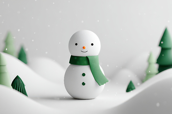 JPG 나무 편집이미지 어린이 겨울 자연 눈사람 놀이 산 풍경 초록색 목도리 차가움 언덕 이미지편집 AI컴퓨터그래픽 AI콘텐츠 식물 잡화 계절 컬러 사람 생태계 파일형식