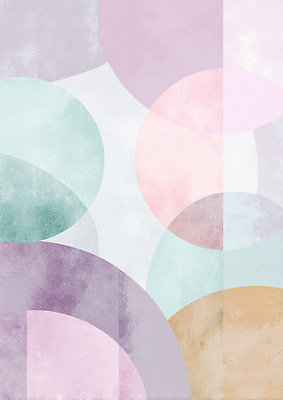 JPG 모양 디자인 예술 컬러 패턴 일러스트 추상 인테리어 공간 원형 감각 크기 시원함 모던 그림 부드러움 조화 색채 파스텔톤 지오메트릭 국내일러스트 AI일러스트 AI콘텐츠 도형 무늬 파일형식