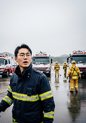 JPG 편집이미지 날씨 협력 안전 응급 작업 표어 체험 구출 장애물 소방관 연습 화재 소방차 의료성형뷰티 편집실사 AI인물포토 AI콘텐츠 컨셉 자동차 긴급 도움 구조원 소방 사건 CG 파일형식 AI포토