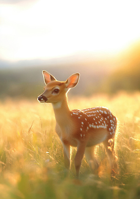 JPG 동물 편집이미지 자연 아침 사슴 산 초원 초록색 햇빛 평화 저녁 숲 편집실사 AI컴퓨터그래픽 AI콘텐츠 주간 컬러 컨셉 포유류 태양 야간 CG 생태계 파일형식