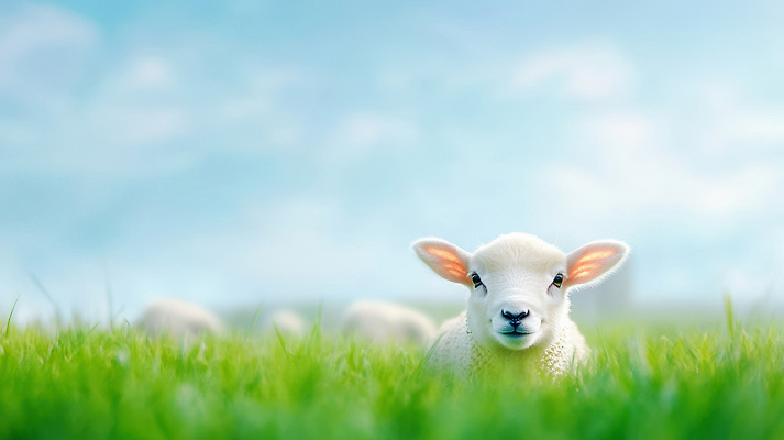 JPG 동물 편집이미지 농업 자연 하늘 생명 초원 초록색 농장 평화 귀여움 목초지 양 목가 편집실사 AI컴퓨터그래픽 AI콘텐츠 산업 컬러 컨셉 포유류 목장 CG 생태계 파일형식 초원_자연