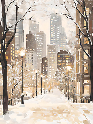 JPG 나무 길 겨울 가로등 일러스트 아침 조명 거리 눈꽃 풍경 빌딩 평화 환경 흰색 도시 고층 뷰티풀 국내일러스트 AI일러스트 AI콘텐츠 주간 식물 계절 공공시설 컬러 컨셉 눈_날씨 건물 파일형식