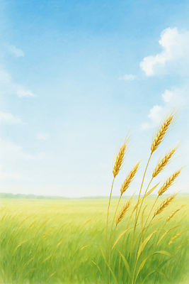 자연요소 계절 컬러 농업 날씨 곡류 태양 시골 생태계 파일형식 밀 밭 하늘 바람 자연 농사 풍경 초원 여름 농작물 금색 식물 생명 농촌 수확 햇빛 환경 국내일러스트 일러스트 JPG