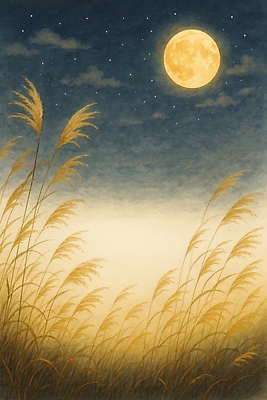 JPG 별 야경 일러스트 자연 하늘 바람 풍경 평화 고요 달 저녁 달빛 흔들림 감성 뷰티풀 국내일러스트 AI일러스트 AI콘텐츠 자연요소 컨셉 모션 날씨 야간 생태계 파일형식 풍경_경치