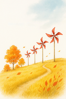 JPG 길 여유 잎 일러스트 모션 자연 하늘 바람 풍경 햇빛 소풍 평화 소리 산책 바람개비 감성 뷰티풀 국내일러스트 AI일러스트 AI콘텐츠 자연요소 식물 감정 컨셉 날씨 휴식 태양 야외활동 생태계 파일형식