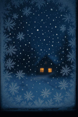 JPG 나무 크리스마스 겨울 일러스트 자연 하늘 주택 따뜻함 풍경 야외 빛 눈송이 휴일 차가움 편안함 조용 소원 뷰티풀 국내일러스트 AI일러스트 AI콘텐츠 식물 계절 기념일 눈_날씨 건물 감각 생태계 파일형식