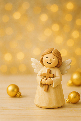 JPG 기념일 행복 백그라운드 십자가 크리스마스 겨울 일러스트 천사 따뜻함 손잡이 미소 장식 인테리어 축제 희망 기쁨 금색 분위기 구슬 오너먼트 아기자기 국내일러스트 AI일러스트 AI콘텐츠 디자인 계절 감정 컬러 컨셉 크리스마스장식 표정 이벤트 파일형식