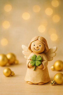 JPG 기념일 행복 크리스마스 일러스트 천사 따뜻함 사랑 미소 장식 인테리어 조각상 평화 금색 행운 분위기 네잎클로버 오브젝트 수공예 자수정 아기자기 국내일러스트 AI일러스트 AI콘텐츠 식물 디자인 감정 컬러 컨셉 표정 이벤트 조형물 클로버 보석 공예 파일형식