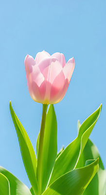 식물 계절 꽃 컬러 태양 CG 생태계 파일형식 튤립 분홍색 하늘 자연 화초 생명 뷰티풀 햇빛 여름 정원 야외 편집이미지 편집실사 JPG