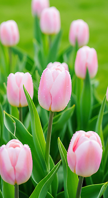 주간 식물 꽃 컬러 컨셉 CG 생태계 파일형식 튤립 분홍색 정원 아침 이슬 자연 평화 뷰티풀 잔디 우아함 계절 생명 편집이미지 편집실사 JPG