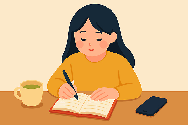 손 여자 여유 생각 일러스트 텍스트 탁자 일상 스마트폰 학습 환경 디지털 공책 카페 도구 기록 편안함 집중 창의성 디톡스 국내일러스트 AI파일 교육 감정 가구 컨셉 문구용품 건강 사람 라이프 신체부위 핸드폰 스마트기기 상점 감각 파일형식 벡터