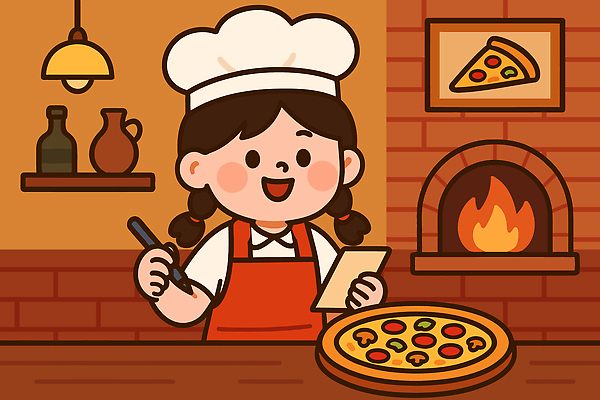 나무 음식 일러스트 재료 피자 따뜻함 요리 웃음 소녀 상점 주방 요리사 장비 메모지 작업 계산대 즐거움 메뉴 주문 피자집 화덕 국내일러스트 AI파일 식물 직업 여자 감정 어린이 패스트푸드 서양음식 표정 사무용품 화로 파일형식 벡터