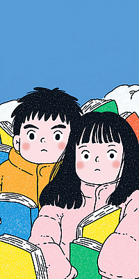 JPG 캐릭터 감정 어린이 컬러 백그라운드 일러스트 모션 놀이 휴식 남매 이야기 책 친구 학습 표현 커튼 집중 읽기 즐거움 창의력 국내일러스트 AI일러스트 AI콘텐츠 교육 컨셉 가족 관계 사람 파일형식