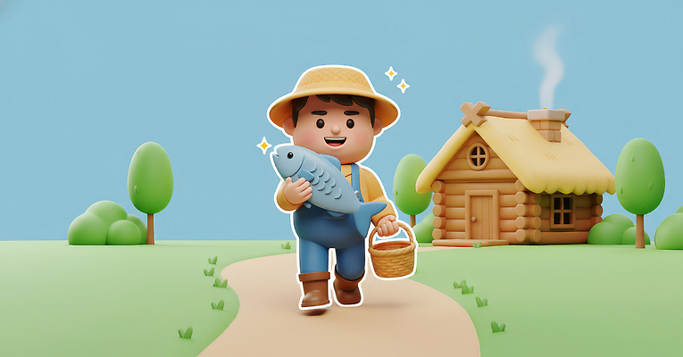 JPG 나무 편집이미지 캐릭터 행복 길 자연 주택 어류 풍경 소년 농장 소풍 바구니 귀여움 산책 시골 어부 편집3D AI컴퓨터그래픽 AI콘텐츠 식물 직업 남자 감정 어린이 컨셉 농업 휴식 건물 야외활동 3D 수중동물 생태계 파일형식