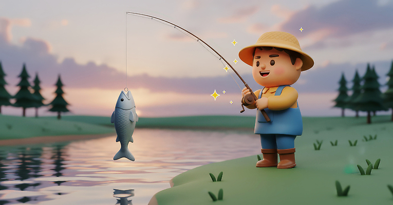 JPG 편집이미지 캐릭터 자연 아침 낚시 어류 풍경 소년 취미 초록색 반짝임 강 햇빛 평화 수영 낚싯대 어부 즐거움 편집3D AI컴퓨터그래픽 AI콘텐츠 주간 직업 남자 감정 어린이 컬러 컨셉 모션 레저 태양 3D 수중동물 수상스포츠 낚시용품 생태계 파일형식