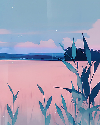 JPG 식물 컬러 일러스트 자연 하늘 생명 바람 풍경 초원 여름 평화 일출 고요 농촌 뷰티풀 산들바람 풍경화 국내일러스트 AI일러스트 AI콘텐츠 자연요소 계절 컨셉 날씨 노을 시골 그림 생태계 파일형식