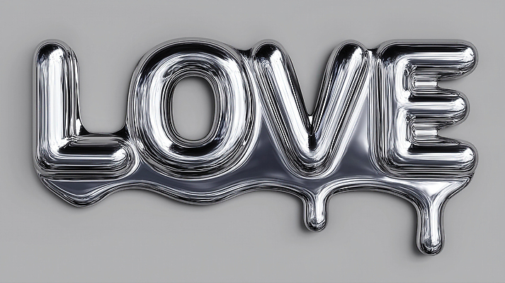 JPG 모양 편집이미지 문자 디자인 감정 예술 사랑 조형물 금속 표현 꾸밈 세련 편집3D AI컴퓨터그래픽 AI콘텐츠 재질 미술 3D 파일형식