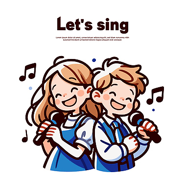 행복 어린이 음악 일러스트 노래 학교 모션 놀이 협력 웃음 친구 공연 무대 표현 시간 마이크 즐거움 상쾌 목소리 국내일러스트 AI파일 교육 감정 음향기기 관계 문화예술 표정 사람 이벤트 파일형식 벡터