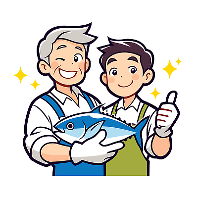 노년 남자 행복 일러스트 가족 자연 어류 요리 미소 여러명 일상 친구 식사 신선 어부 해산물 즐거움 수산시장 국내일러스트 AI파일 직업 감정 다수 관계 표정 사람 성인 라이프 수중동물 시장 생태계 파일형식 벡터