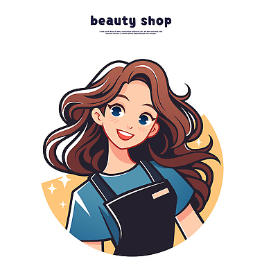 헤어스타일 일러스트 친절 건조 웃음 뷰티 화장품 분위기 미용실 편안함 미용사 고객 직원 서비스 준비 샴푸 뷰티풀 스타일링 트리트먼트 국내일러스트 AI파일 직업 컨셉 표정 위생용품 미용용품 감각 뷰티샵 파일형식 벡터
