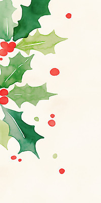 JPG 계절 감정 컬러 백그라운드 크리스마스 겨울 일러스트 자연 생명 따뜻함 장식 빨간색 초록색 축제 물감 그림 산딸기 포인세티아 겨우살이 관심 뷰티풀 일러캐릭터 AI일러스트 AI콘텐츠 캐릭터 기념일 꽃 과일 미술도구 생태계 파일형식